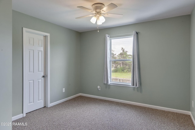 1612 Dehart Dr Unit A, New Iberia, LA 70560 - carpeted spare room featuring baseboards and ceiling fan