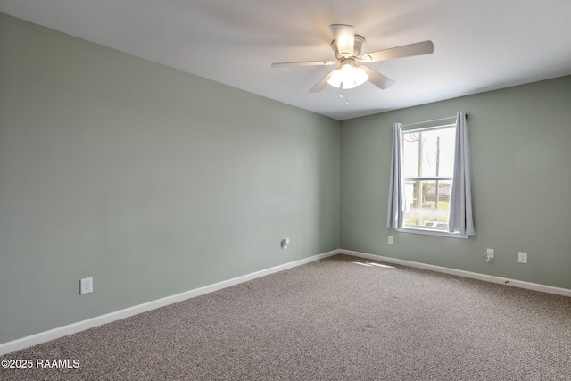 1612 Dehart Dr Unit A, New Iberia, LA 70560 - unfurnished room featuring carpet floors, a ceiling fan, and baseboards