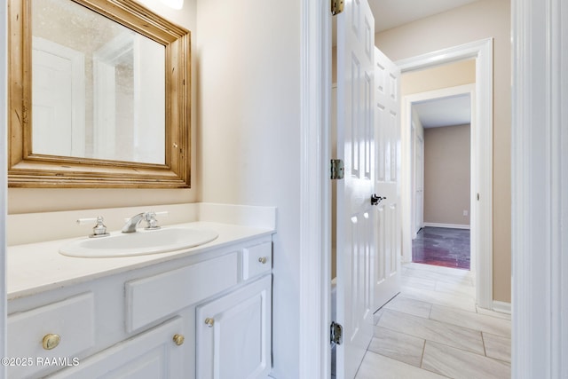 bathroom with vanity