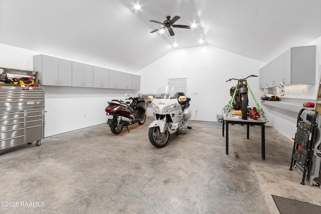 220 N Philo Dr, Lafayette, LA 70506 - garage featuring a ceiling fan