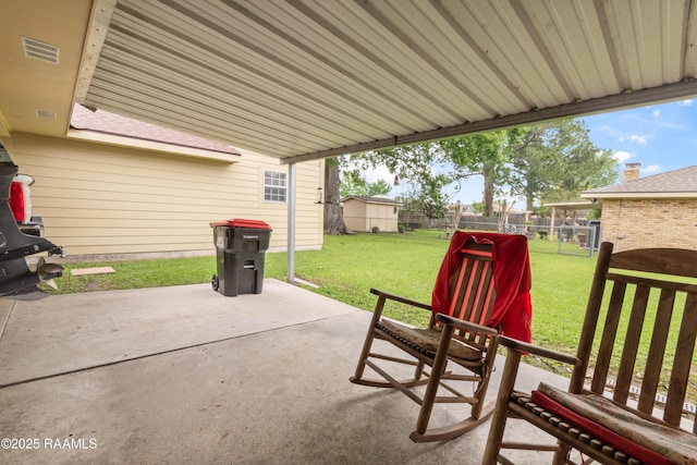 220 N Philo Dr, Lafayette, LA 70506 - view of patio featuring a fenced backyard and visible vents