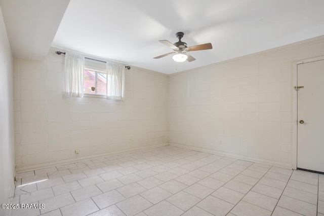 221 Beverly Dr, Lafayette, LA 70503 - spare room featuring light tile patterned floors and ceiling fan