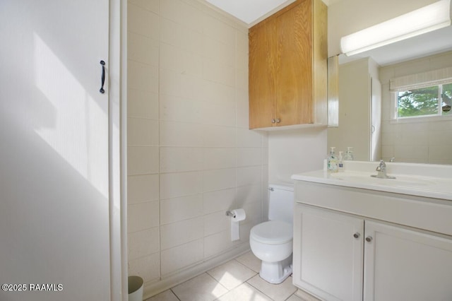 221 Beverly Dr, Lafayette, LA 70503 - bathroom featuring tile patterned flooring, toilet, and vanity