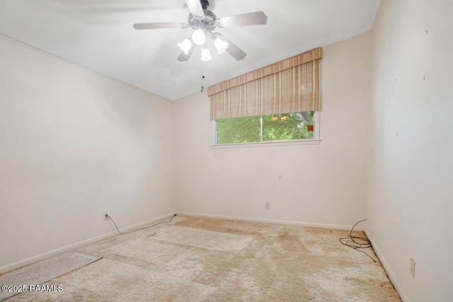 221 Beverly Dr, Lafayette, LA 70503 - carpeted spare room with baseboards and a ceiling fan