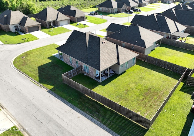 bird's eye view with a residential view