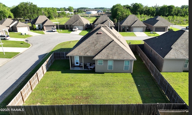 drone / aerial view with a residential view