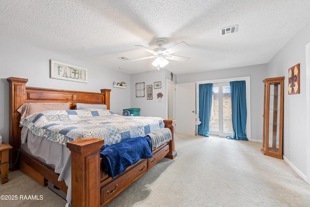 103 Failla Rd, Lafayette, LA 70508 - bedroom with light carpet, visible vents, and access to exterior