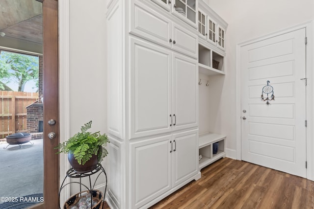 mudroom featuring wood finished floors