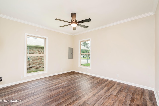 813 S Arenas St, Rayne, LA 70578 - spare room featuring wood finished floors, baseboards, and ornamental molding