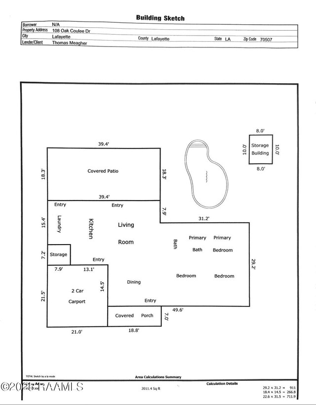 108 Oak Coulee Dr, Lafayette, LA 70507 - property floor plan