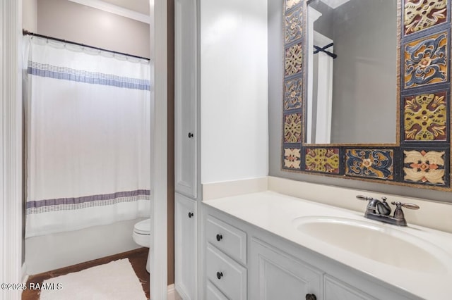 full bath with toilet and vanity