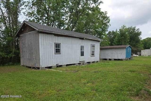 view of shed