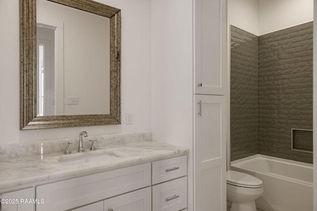 102 Drifting Sands Ln, Lafayette, LA 70503 - full bath featuring vanity, toilet, and bathing tub / shower combination
