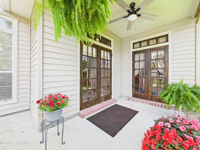 124 Vestige Cir, Lafayette, LA 70508 - property entrance featuring ceiling fan and french doors