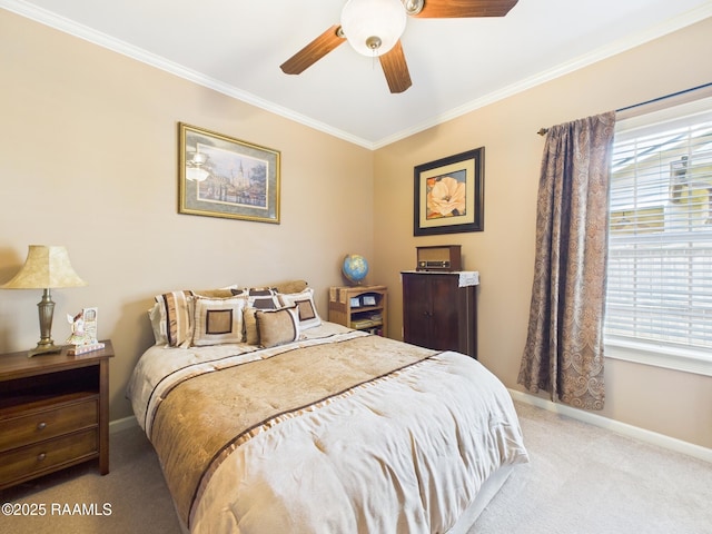124 Vestige Cir, Lafayette, LA 70508 - bedroom featuring baseboards, ornamental molding, light carpet, and multiple windows
