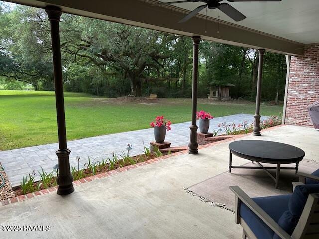 10427 U S Highway 167, Abbeville, LA 70510 - view of patio featuring ceiling fan
