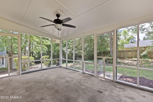 204 Tillou Andrus Dr, Opelousas, LA 70570 - unfurnished sunroom featuring a ceiling fan