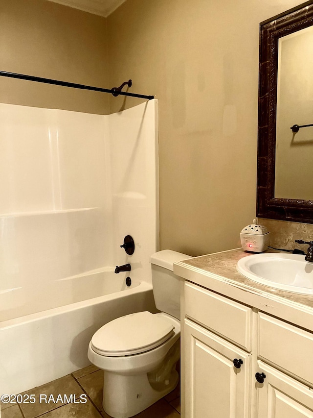 107 Octavia Dr, Scott, LA 70583 - bathroom featuring tile patterned flooring, vanity, toilet, and  shower combination