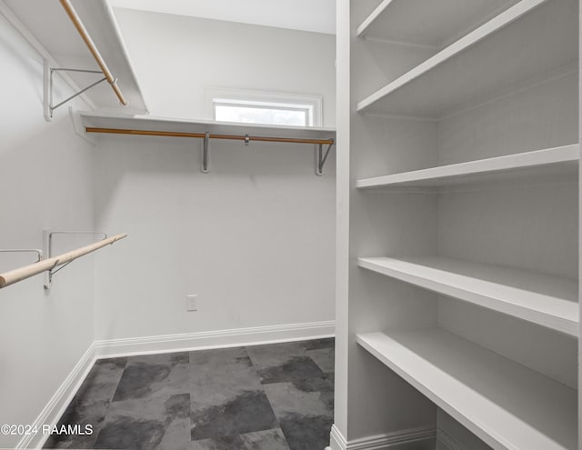 view of walk in closet