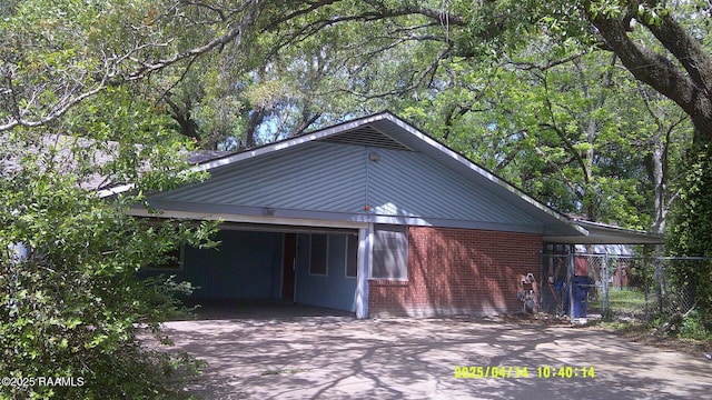 exterior space with driveway