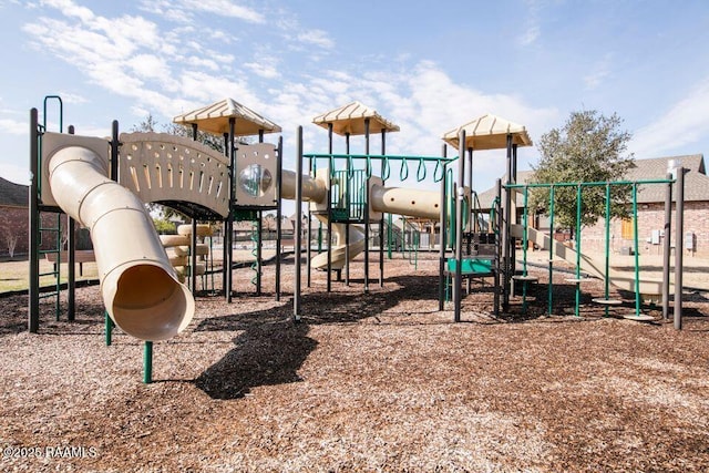 view of community jungle gym