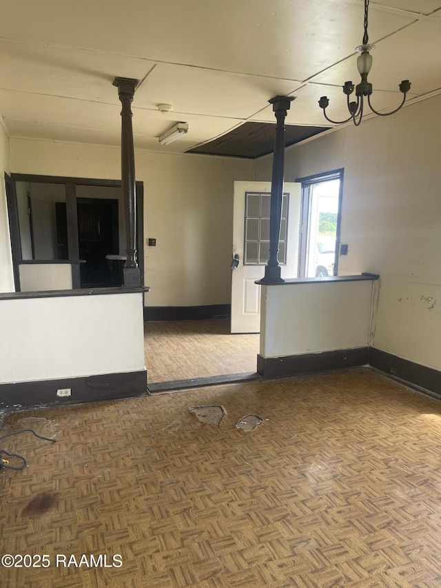 empty room with baseboards