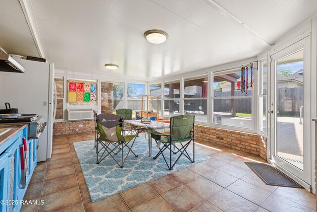 492 Kent St, Breaux Bridge, LA 70517 - sunroom featuring brick wall and cooling unit