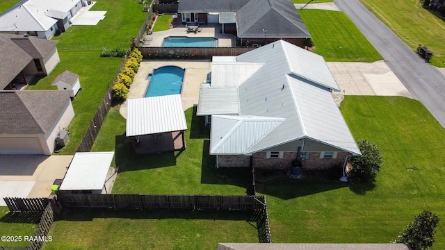 492 Kent St, Breaux Bridge, LA 70517 - aerial view of property and surrounding area with a pool