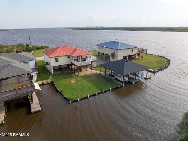 4998 Airhart Rd Unit A, Lake Charles, LA 70605 - drone / aerial view featuring a water view
