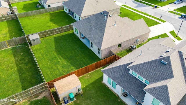 bird's eye view with a residential view