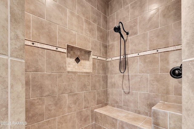 full bathroom with tiled shower