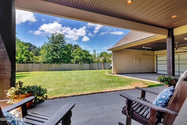 view of patio / terrace featuring a fenced backyard