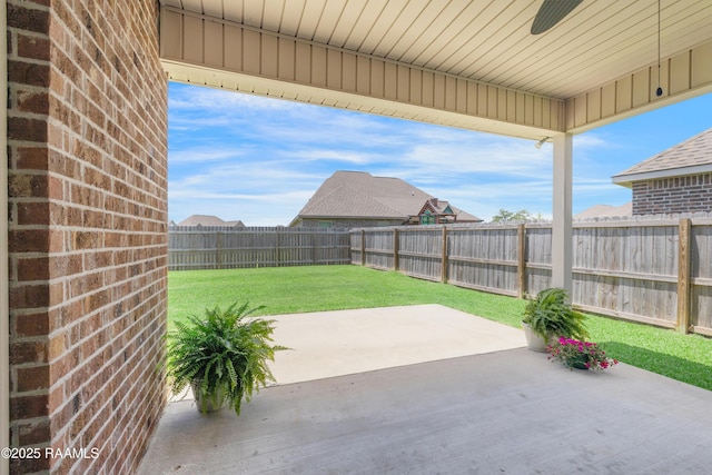view of patio / terrace featuring a fenced backyard