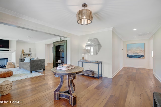 1022 Roselawn Dr, Lafayette, LA 70503 - interior space with arched walkways, recessed lighting, hardwood / wood-style floors, and visible vents