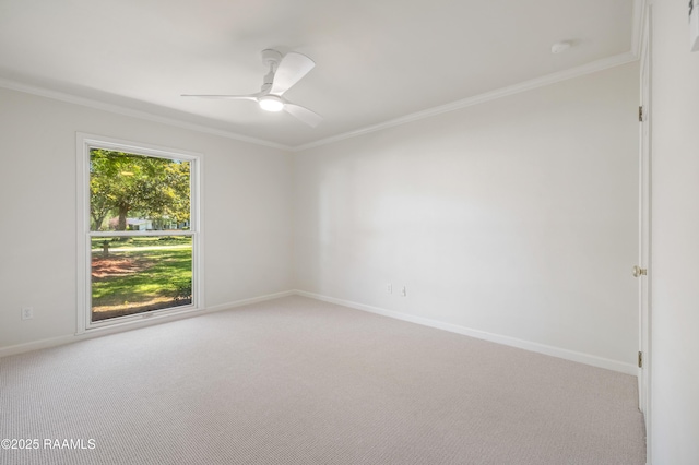 201 W Eleanor St, Opelousas, LA 70570 - unfurnished room with light carpet, ornamental molding, ceiling fan, and a smoke detector