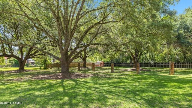 201 W Eleanor St, Opelousas, LA 70570 - fenced backyard featuring a storage unit