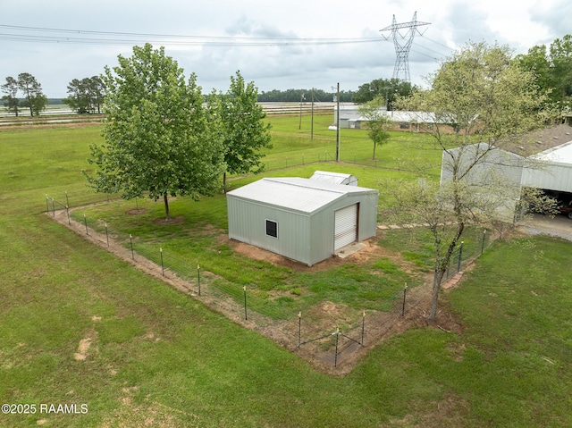 drone / aerial view featuring a rural view