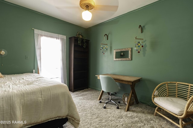 211 Ursuline St, Lafayette, LA 70506 - bedroom with carpet floors and ceiling fan