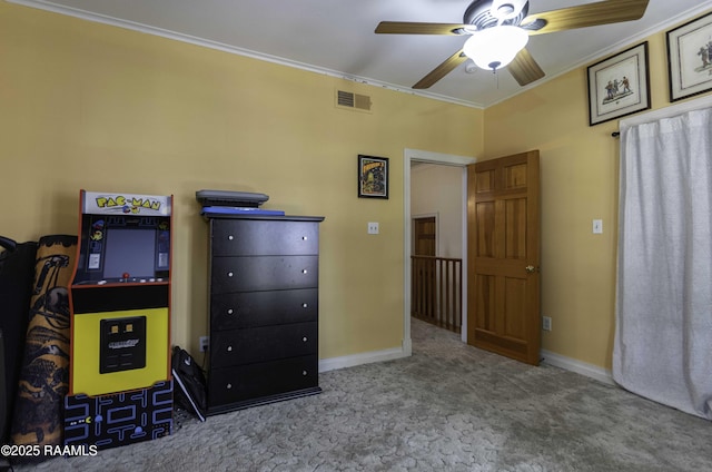 211 Ursuline St, Lafayette, LA 70506 - carpeted bedroom with ornamental molding and baseboards