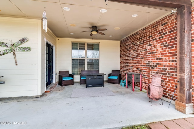 110 Beringer Dr, Duson, LA 70529 - view of patio with ceiling fan