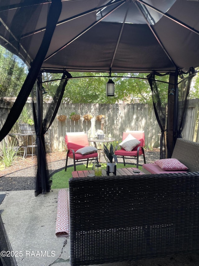 view of patio / terrace featuring a fenced backyard
