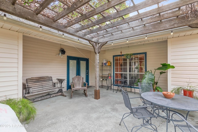 122 Ashford Ln, Youngsville, LA 70592 - view of patio / terrace featuring a pergola and outdoor dining space