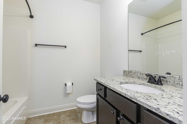 115 Maddox Jude Dr, Maurice, LA 70555 - bathroom featuring baseboards, tile patterned flooring, toilet, and vanity