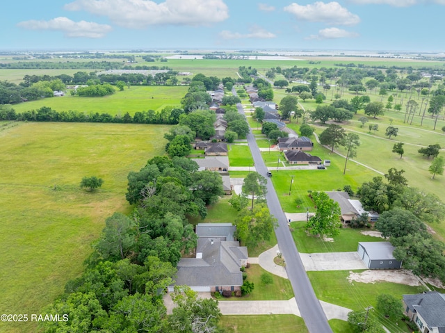 aerial view featuring a rural view