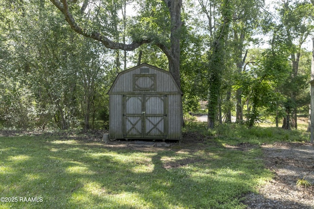 view of shed