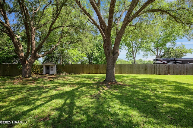 502 River Woods Dr, Lafayette, LA 70508 - view of yard featuring a shed and an outdoor structure