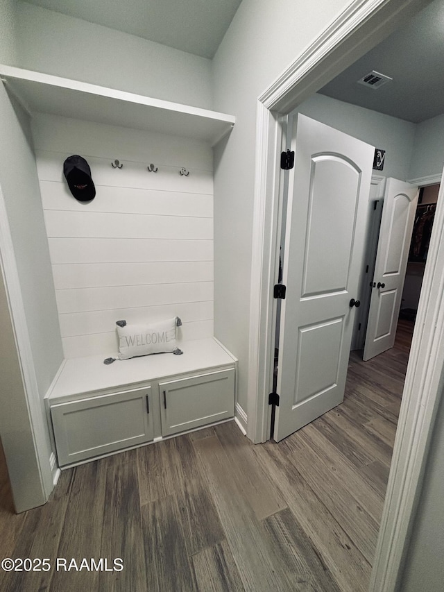 131 Wild Cherry Ln, Lafayette, LA 70508 - mudroom featuring dark wood-style floors