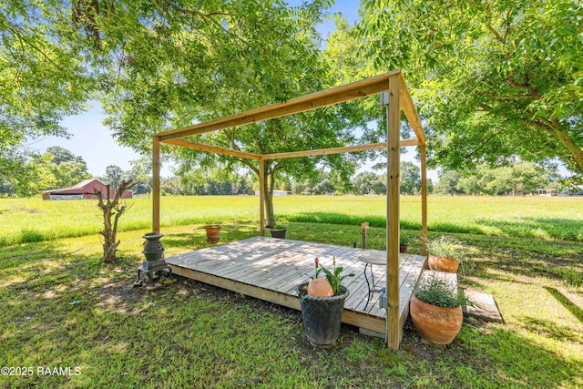 319 Roger Rd, Lafayette, LA 70507 - view of green lawn featuring a deck