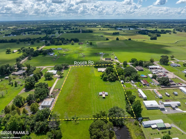 319 Roger Rd, Lafayette, LA 70507 - overview of rural landscape with property boundaries highlighted