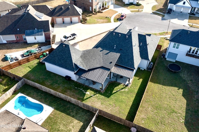 drone / aerial view featuring a residential view